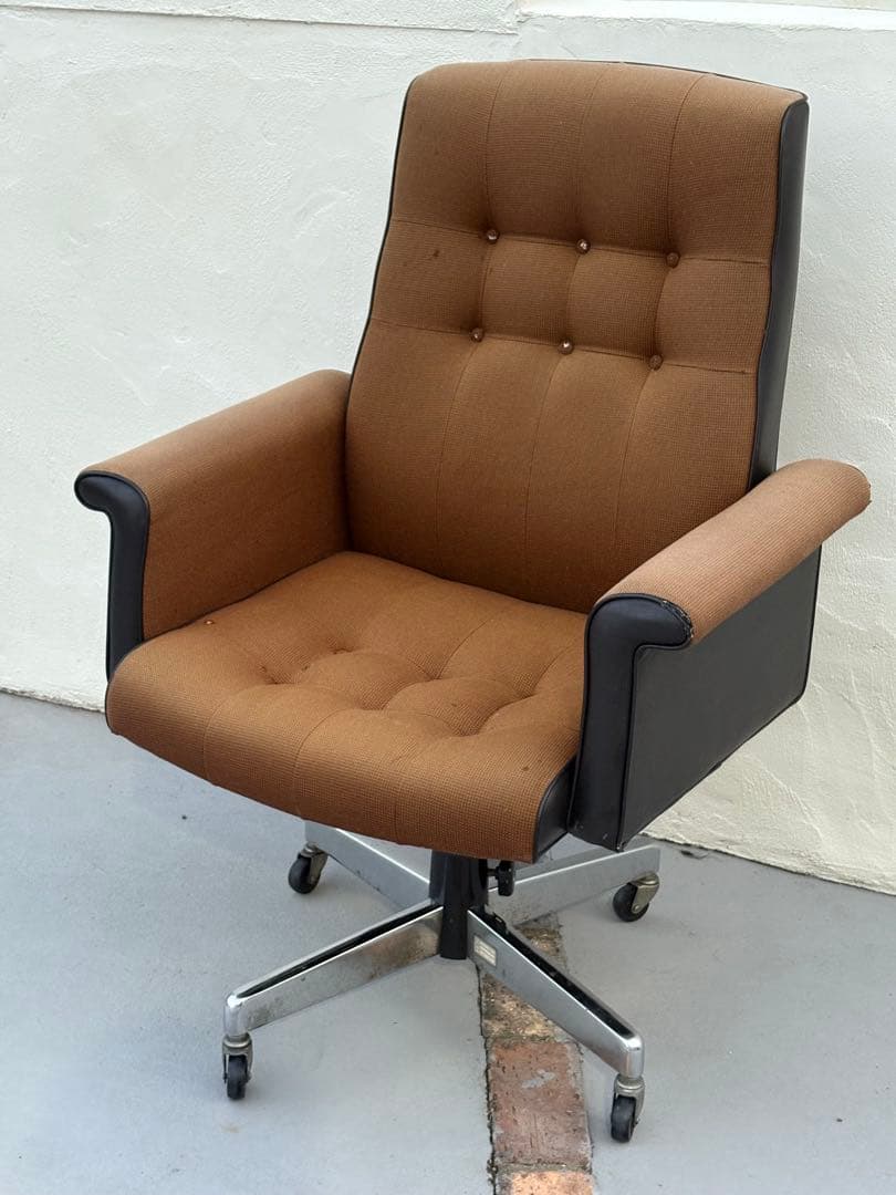 昭和レトロ ミッドセンチュリー デスクチェアPCチェア ゲーミングチェア 椅子