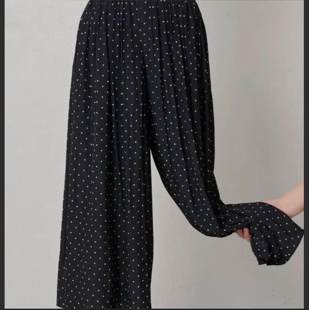 ビアズリー シワシフォンギャザーパンツ（ドット）　最終値下げ