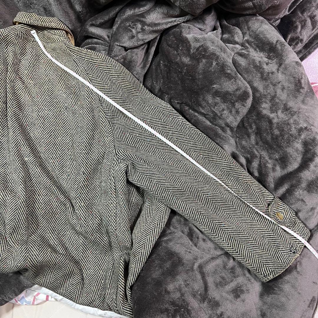 40s french vintage ドネガルツイード コート リバーシブル