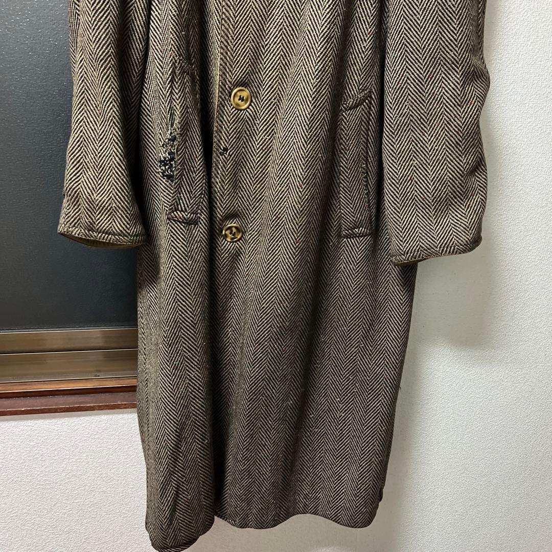40s french vintage ドネガルツイード コート リバーシブル