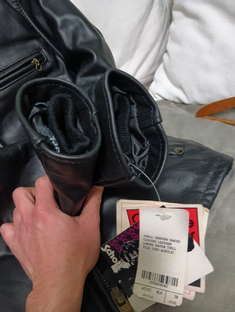 【未使用タグ付き】 Schott AT101 革ジャン レザー ジャケット