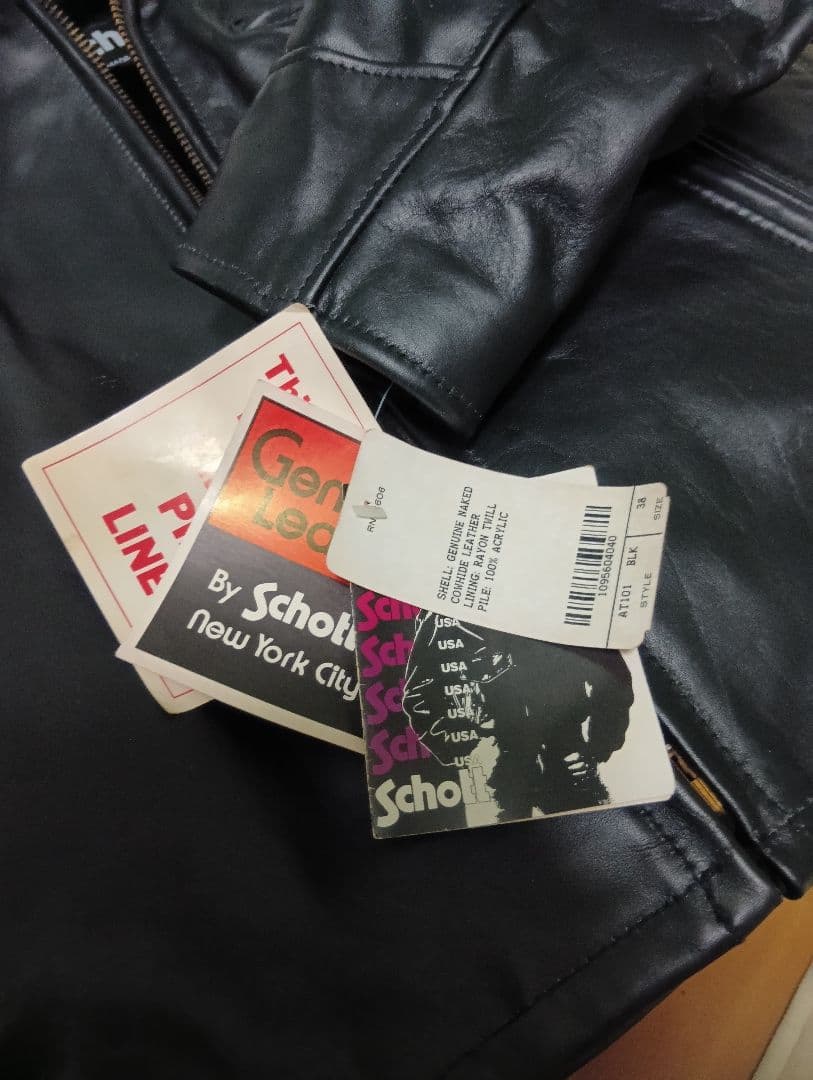 【未使用タグ付き】 Schott AT101 革ジャン レザー ジャケット