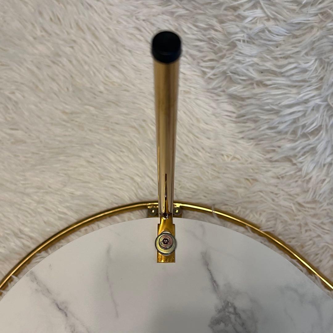 【人気】フランフラン レガートコーヒーテーブルS ゴールド×マーブル ガラス