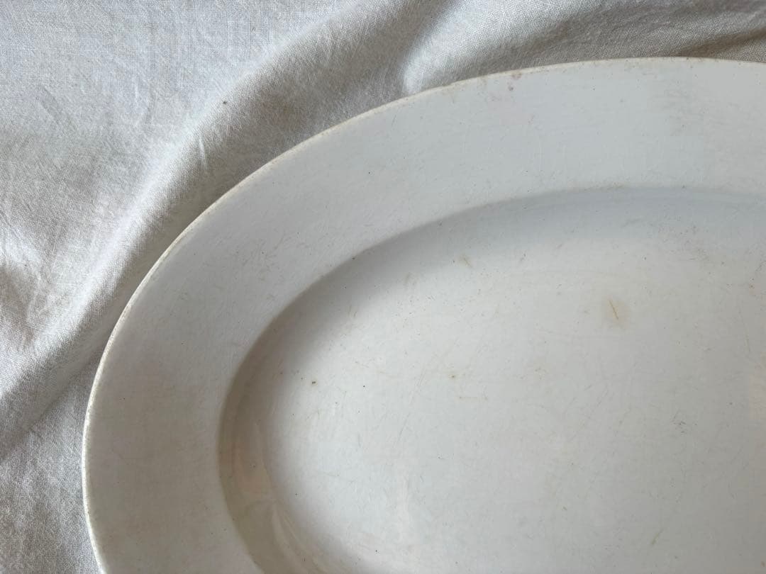 フランスアンティーク　ムーラン・デ・ルー窯　オーバルプレート