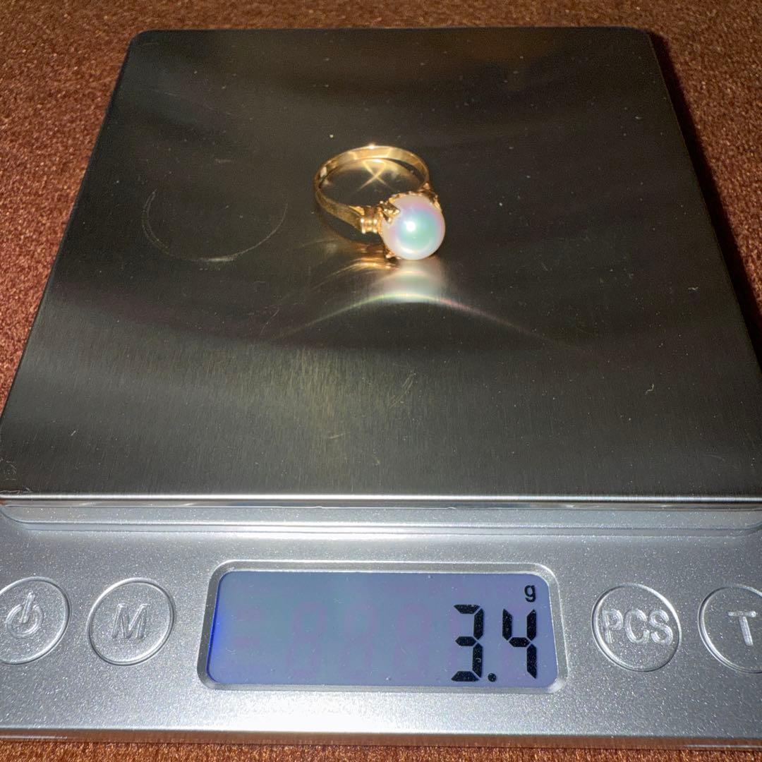 タ*ナ様 K18 ゴールド パールリング 3.4g 指輪
