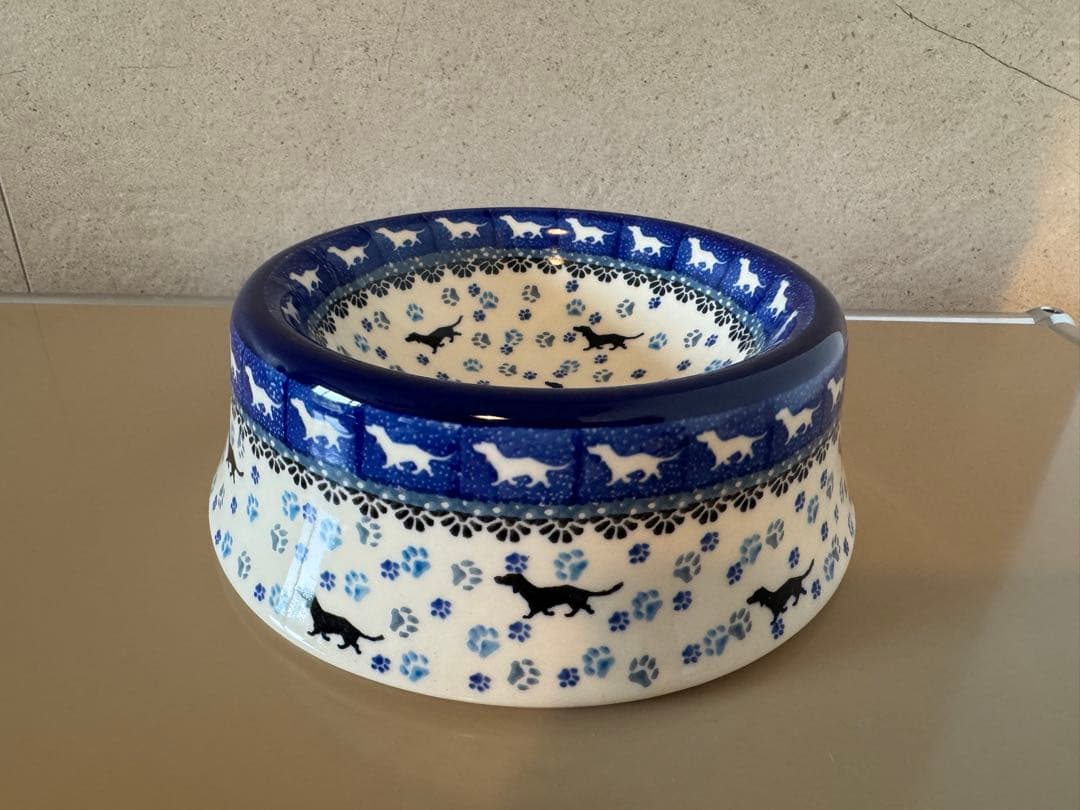 ポーリッシュポタリー Ceramika ペットボウル　犬　DOG