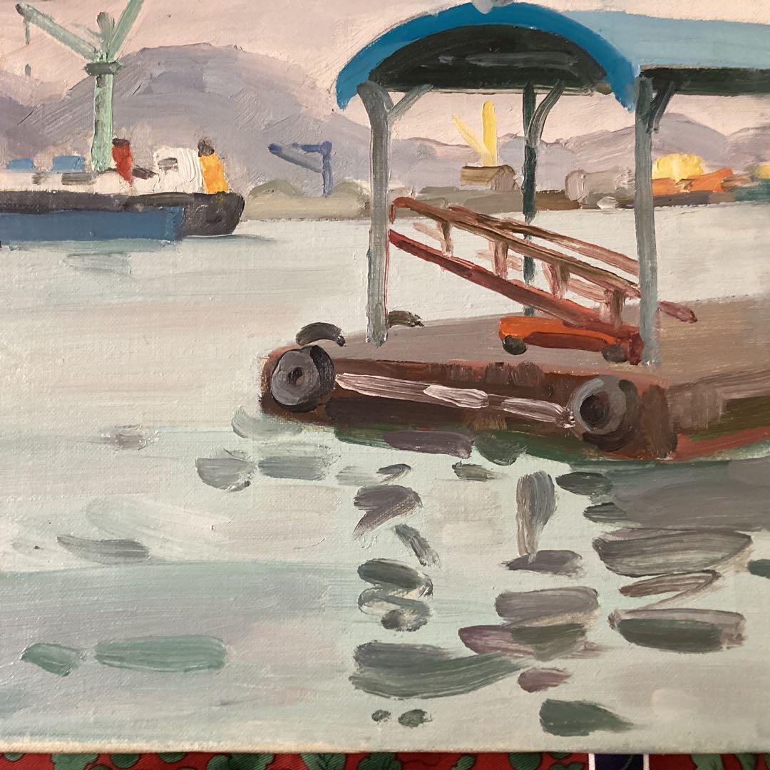 油彩画　【風景画】　　　山下清　キャンバスのみ　　寄贈品　サイン　模写　即決品