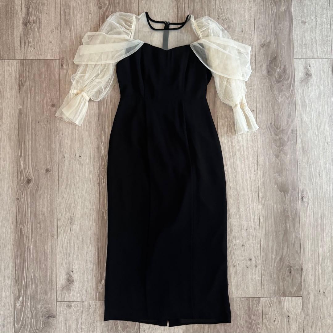 atlo ワンピース ドレス チュール オフショルダー フォーマル Mサイズ