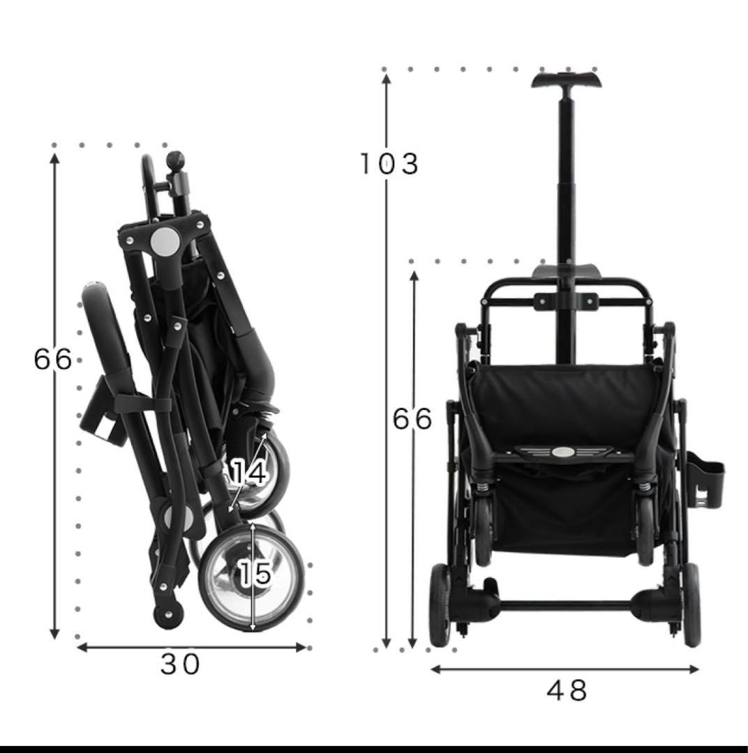 3WAYペットカート ブラック