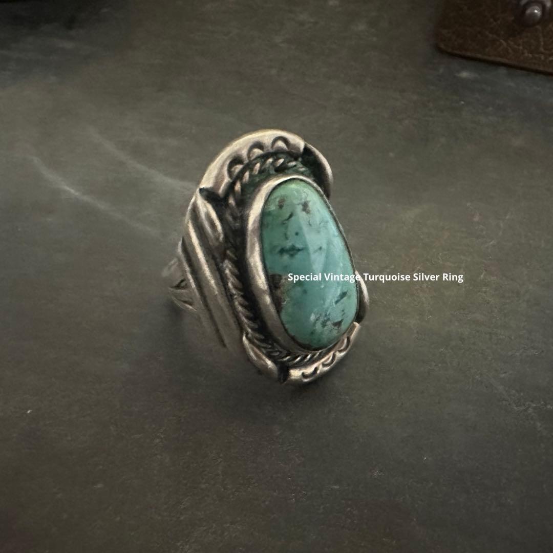激希少　ヴィンテージ　リング　ターコイズ　アンティーク　インディアン　アメリカ