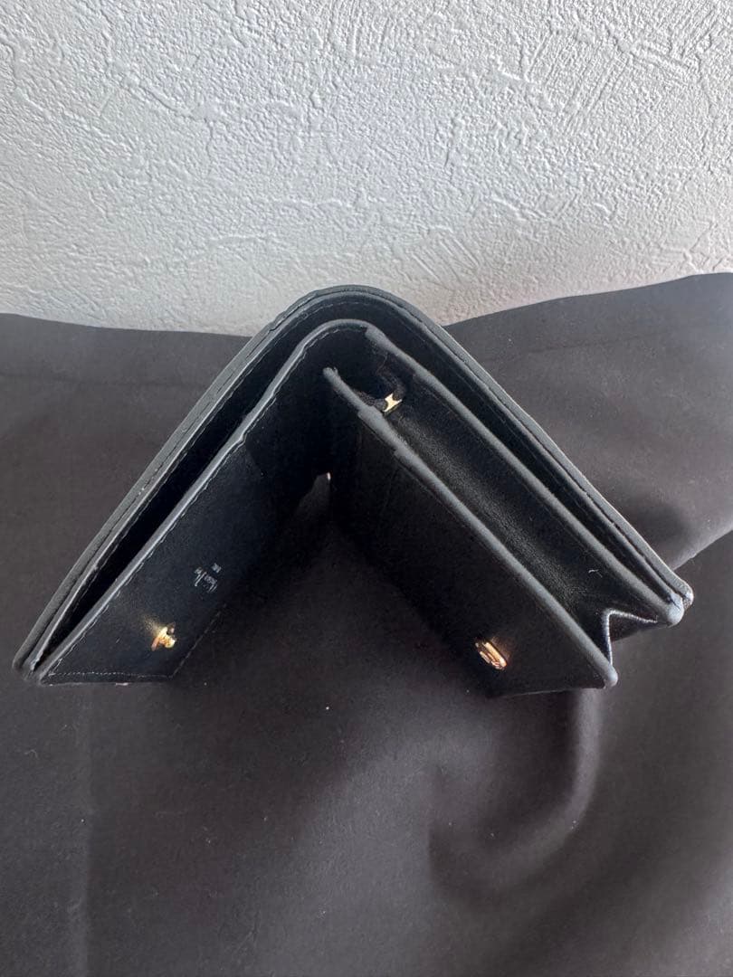 Dior ブラック キルティング 二つ折り財布