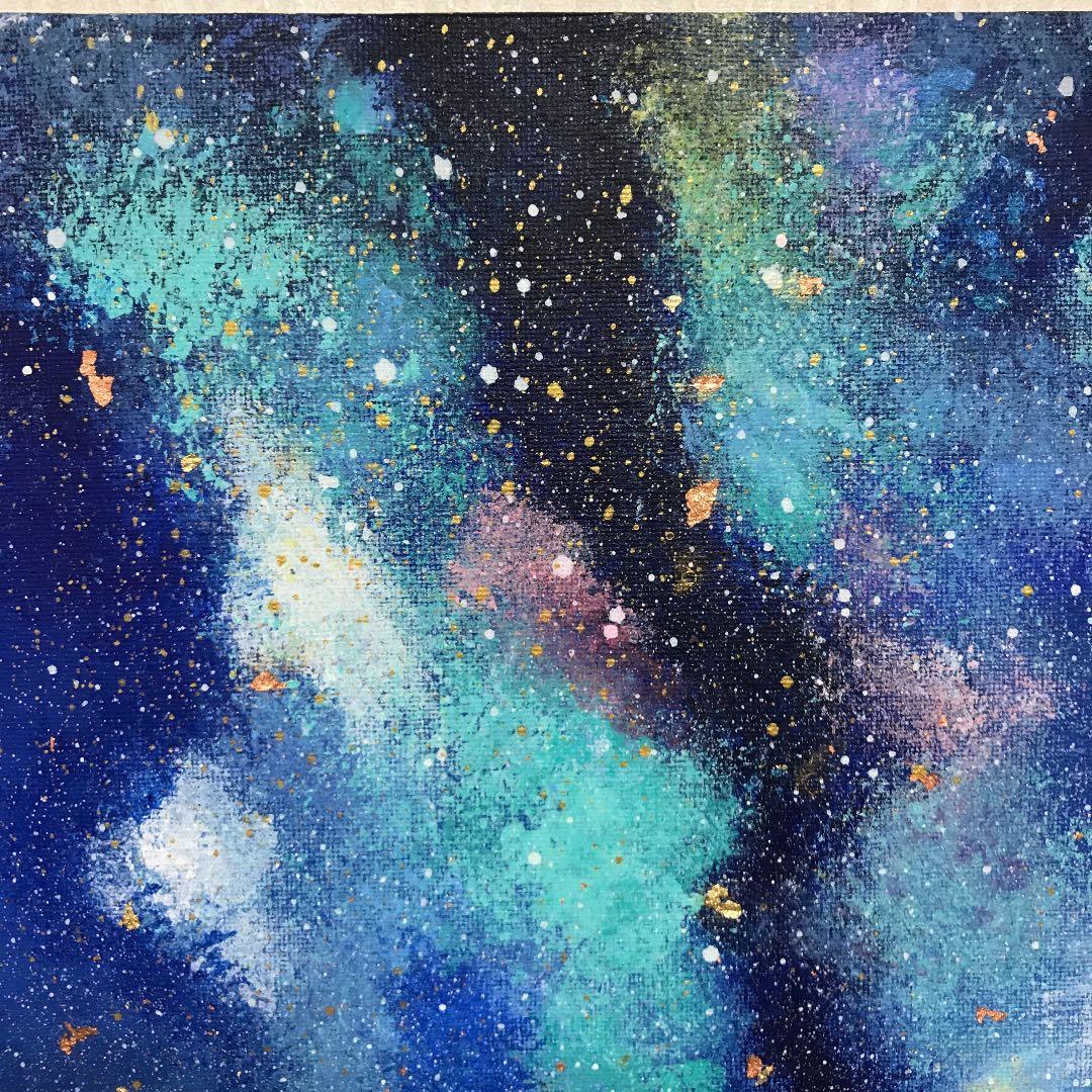 アートパネル　絵画　絵　抽象画　夜空　星　天の川　インテリア　現代アート