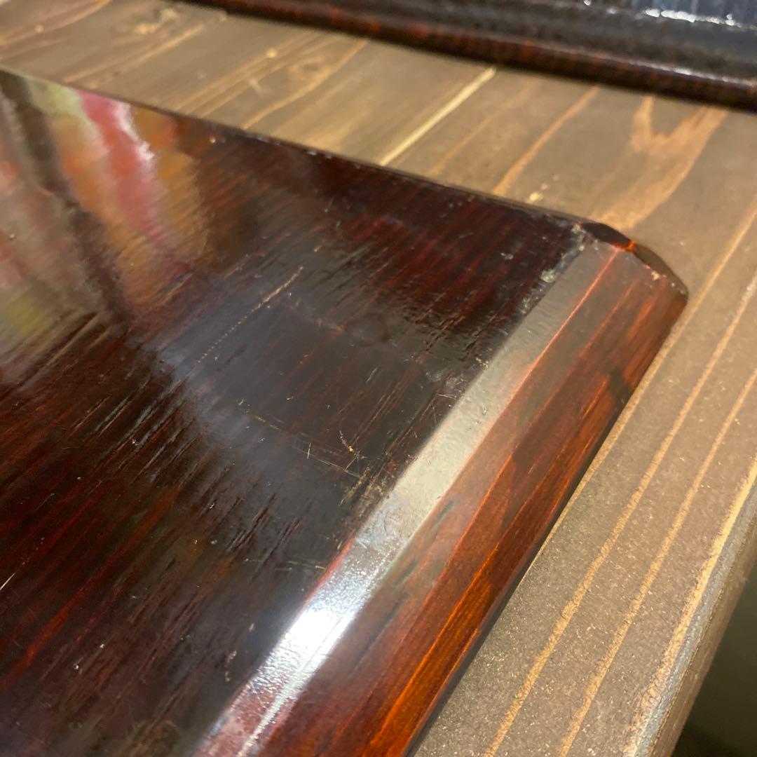 讃岐盆 木製彫刻模様入り正方形 お盆トレー　2つセット