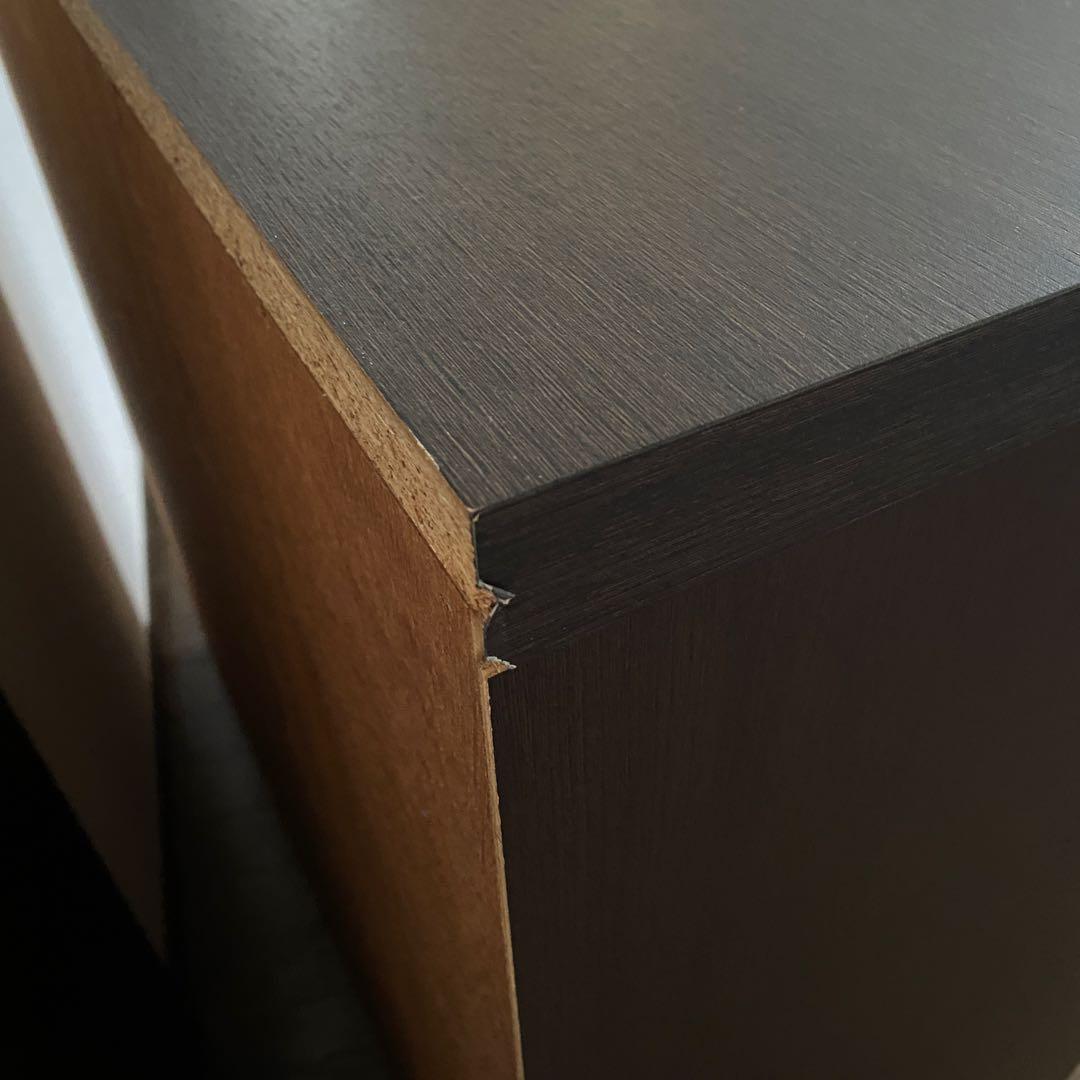 リビングキャビネット 食器棚 リビング収納 チェスト ダークブラウン