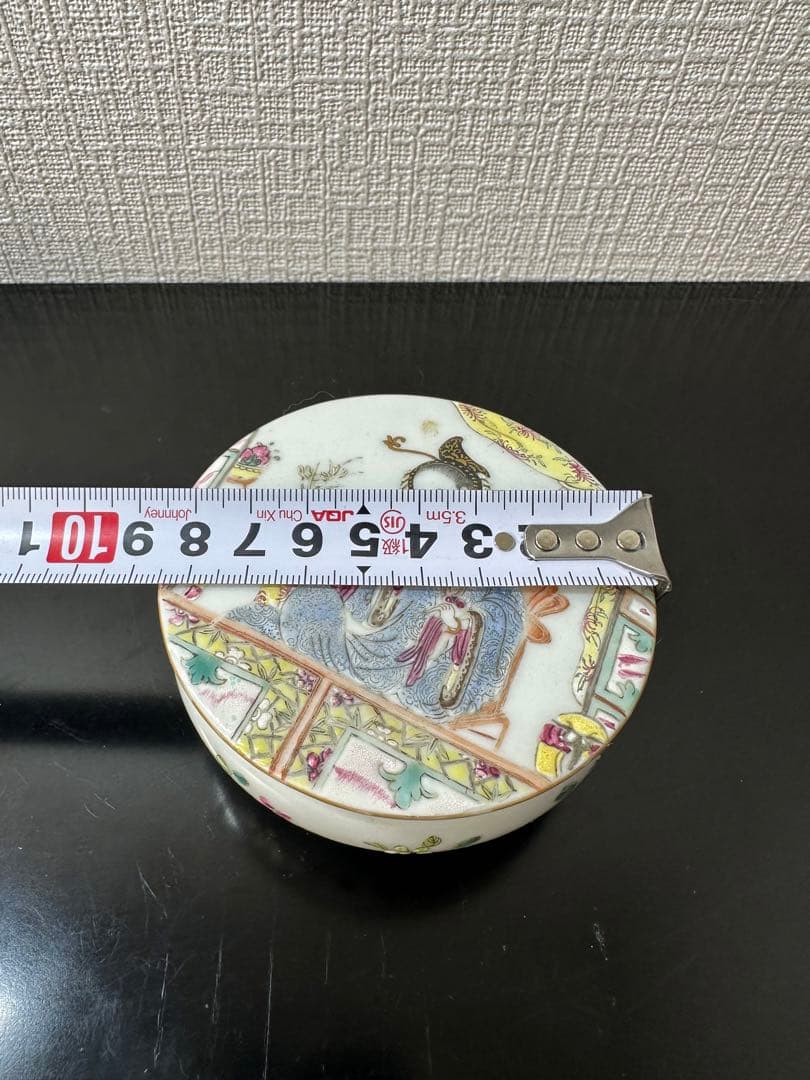 中国 清時代　咸豊年製　粉彩 香合 古美術　骨董　アンティーク
