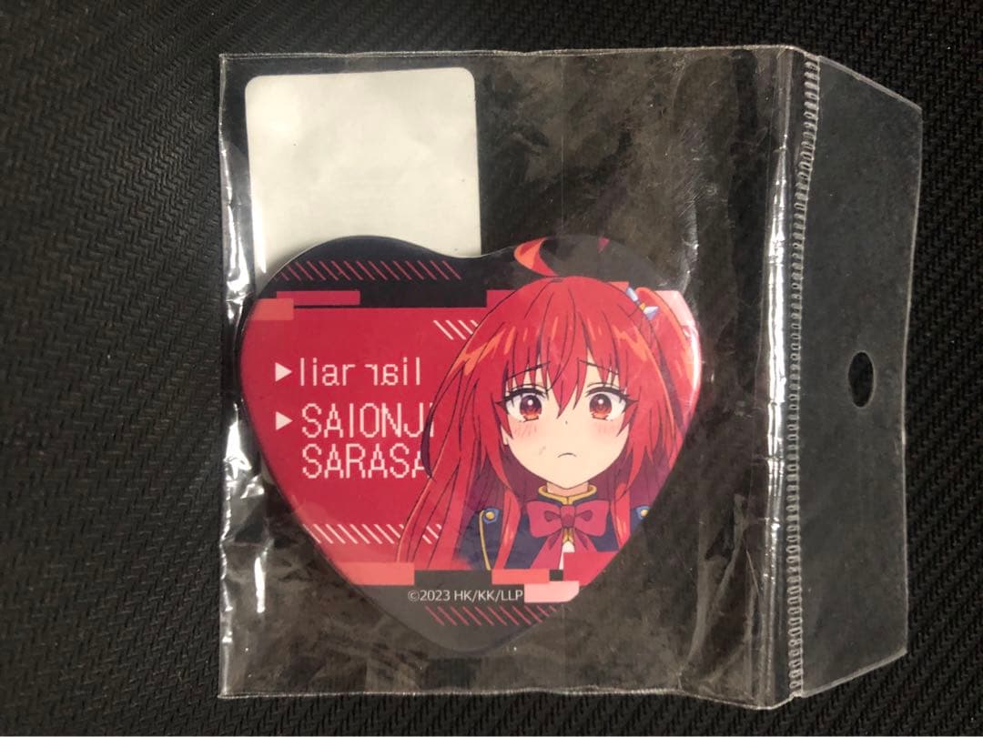 激レア　彩園寺更紗 ハート型缶バッジ ライアー・ライアー