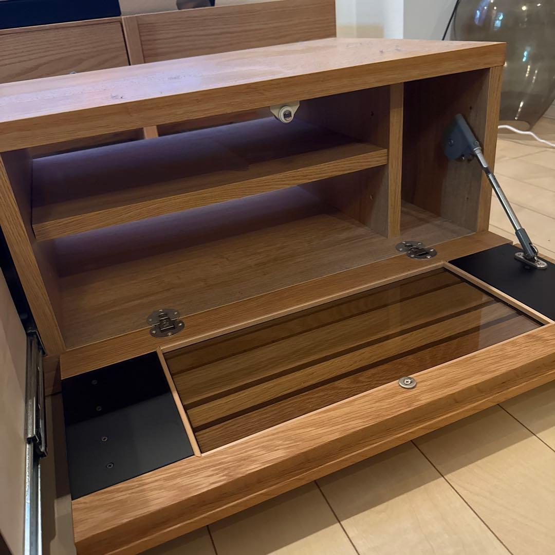 ナチュラルウッド テレビ台 大きめ 引き出し付き