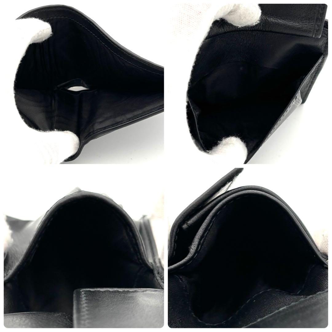 ☆美品☆グッチ マイクロシマ 二つ折り財布 レザー ブラック 黒 メンズ 総柄