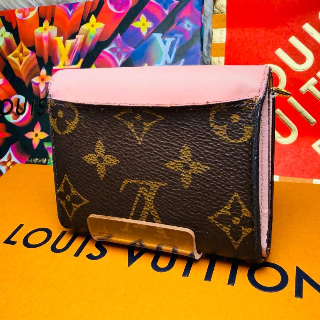 ルイヴィトン モノグラム ポルトフォイユ ゾエ ローズバレリーヌ 三つ折り財布
