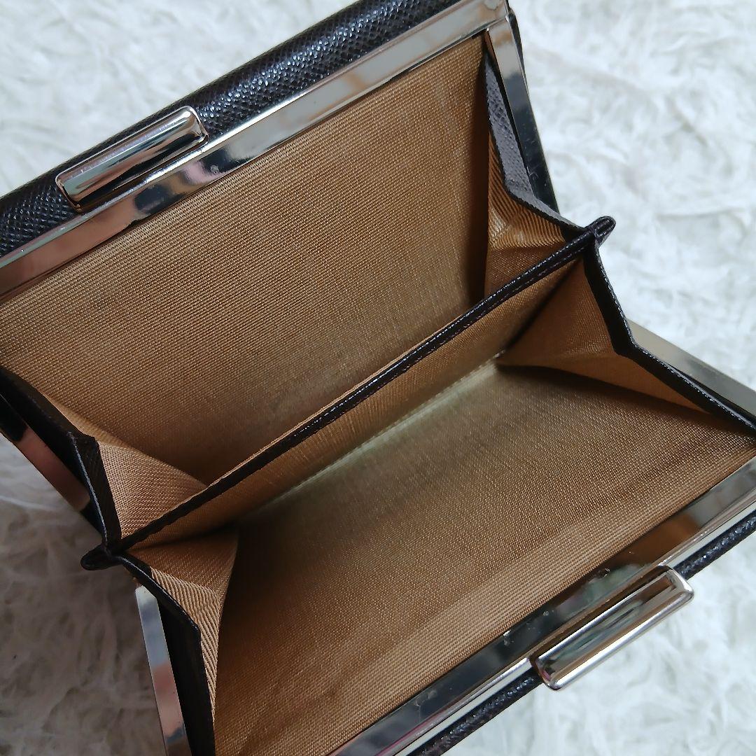 【BURBERRY】ノバチェック　レザー がま口　3つ折り財布