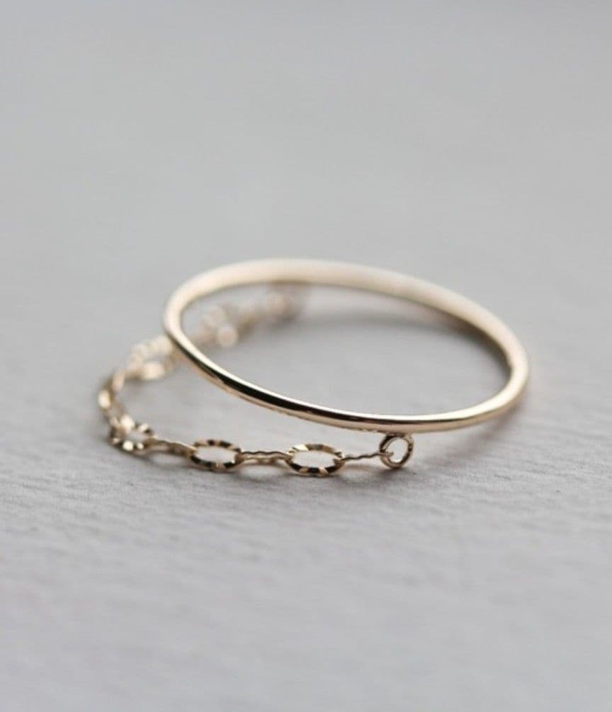 ♡新品[cui-cui] ゴールドチェーンリング K10YG 13号♡