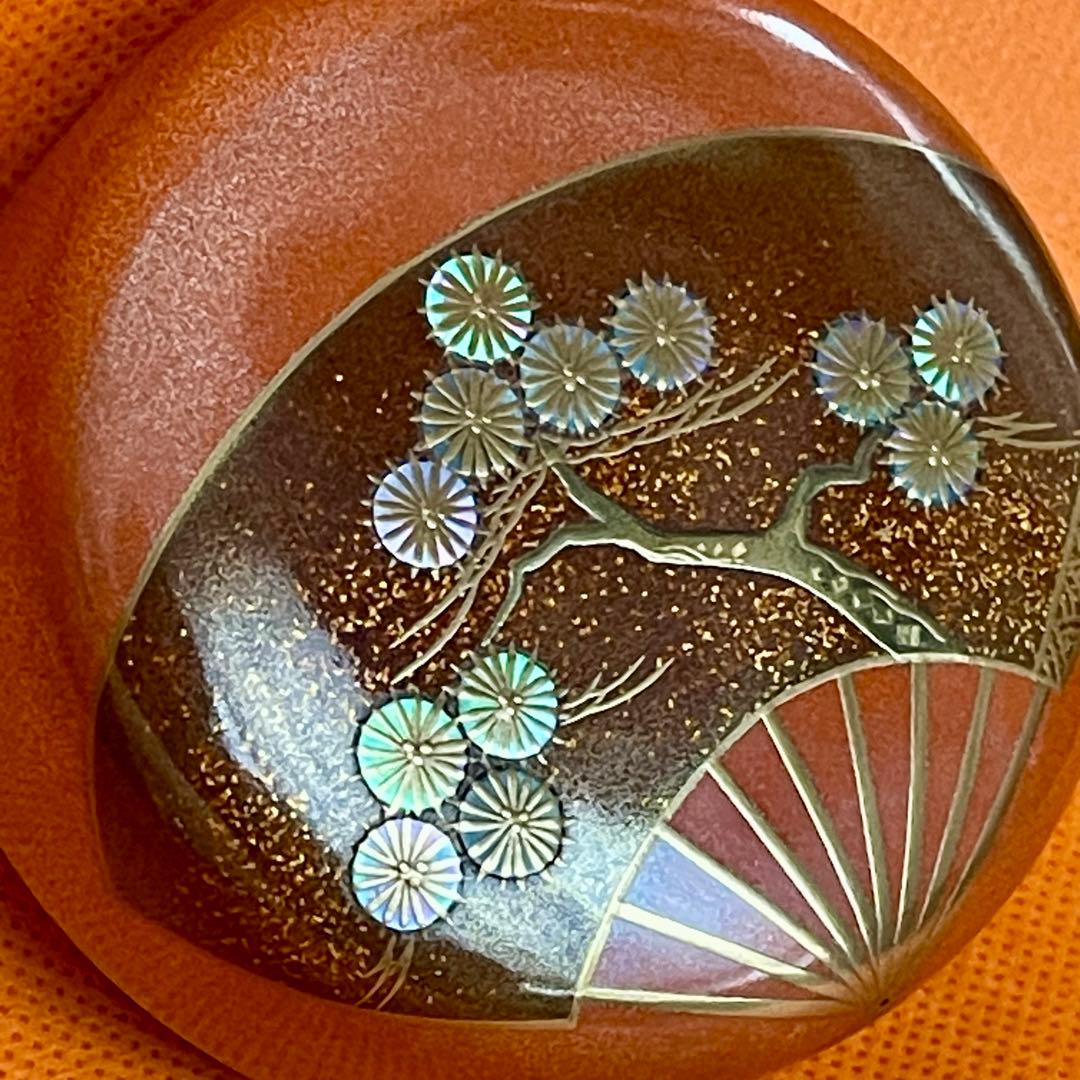 棗　扇面唐松蒔絵　秀山