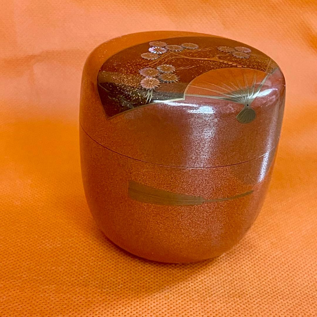 棗　扇面唐松蒔絵　秀山