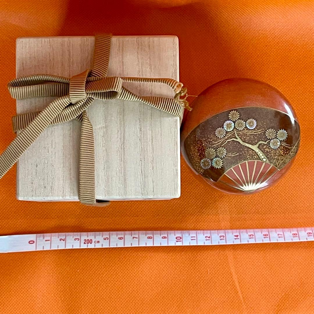 棗　扇面唐松蒔絵　秀山