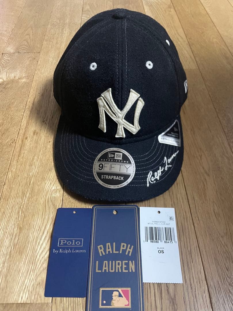 ラルフローレン×ヤンキース×ニューエラ キャップ 9FIFTY 黒