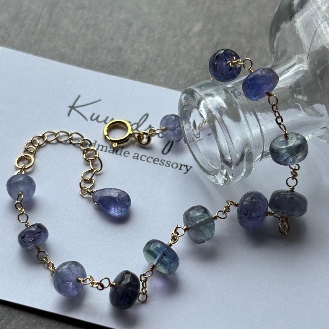 【専用です】タンザナイト＆アコヤ真珠✴︎14kgfブレスレットB176（再販）・他