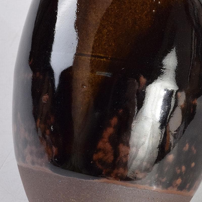 茶道具　高取焼　高取喜恵造　茶入　仕覆付　共箱　V　8889