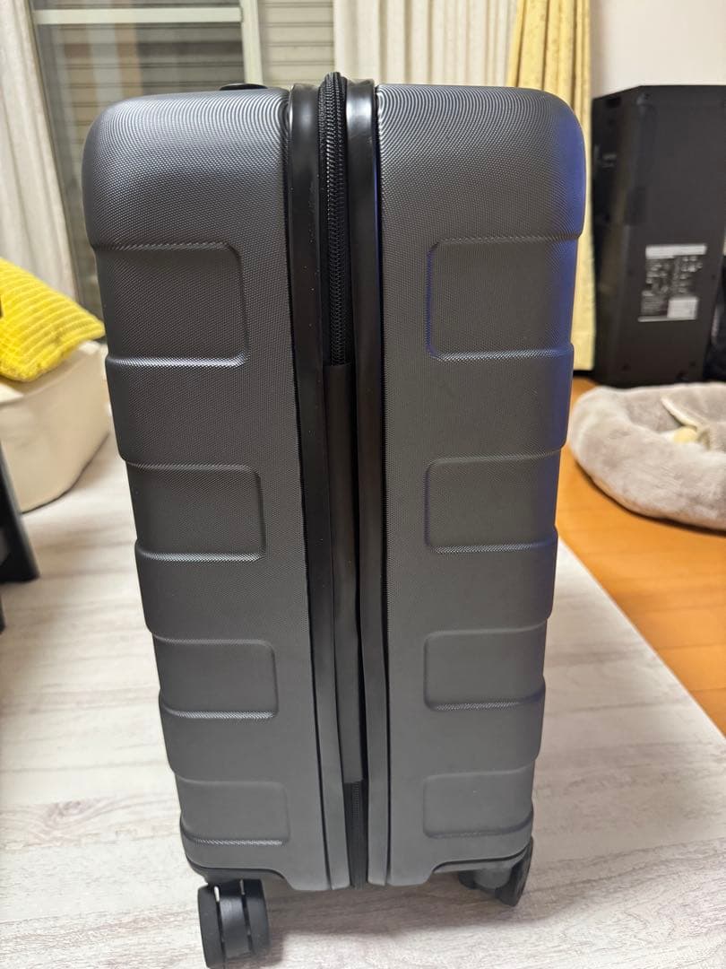 無印 キャリーバーの高さを自由に調節できるハードキャリーケース36Ｌダークグレー