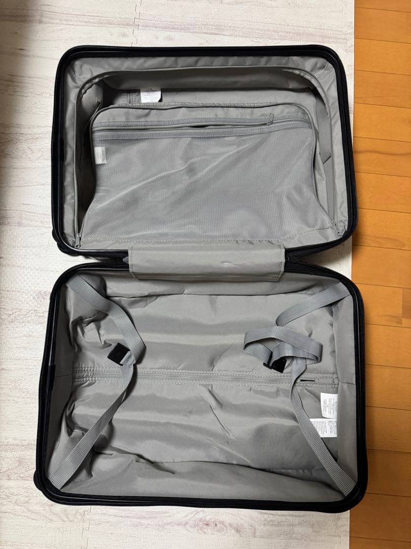 無印 キャリーバーの高さを自由に調節できるハードキャリーケース36Ｌダークグレー