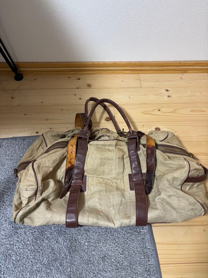 50s 60s L.L.Bean ボストンバッグ ベージュ キャンバス