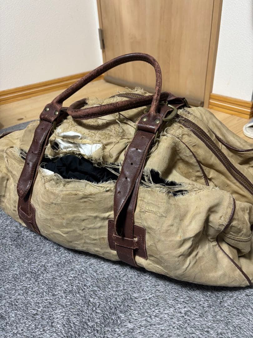 50s 60s L.L.Bean ボストンバッグ ベージュ キャンバス