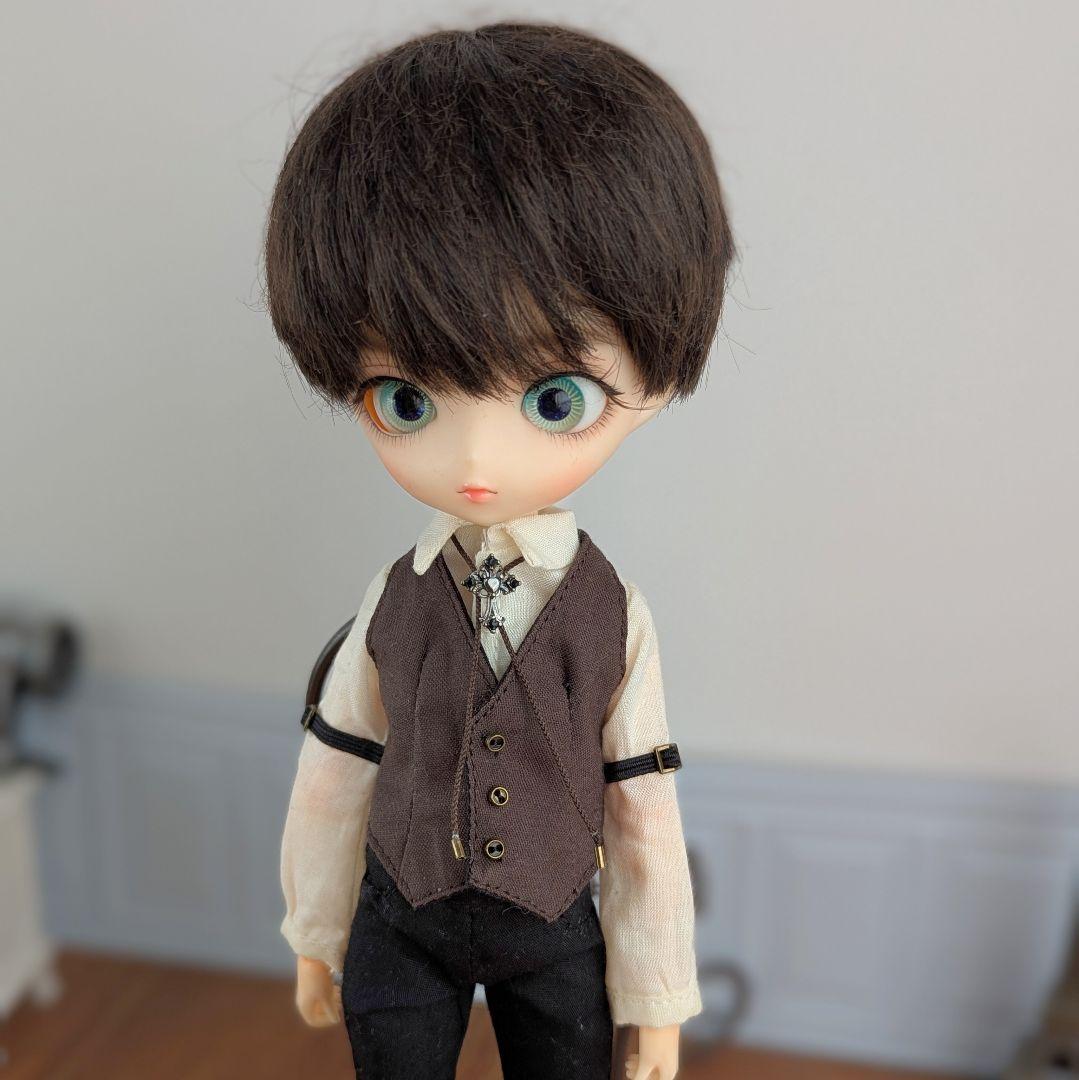 1534※ハルモニアブルームアウトフィット※茶色のカマーベストとパンツのセット※