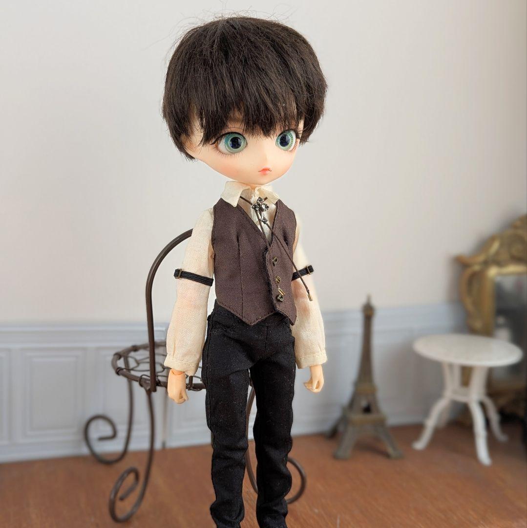 1534※ハルモニアブルームアウトフィット※茶色のカマーベストとパンツのセット※