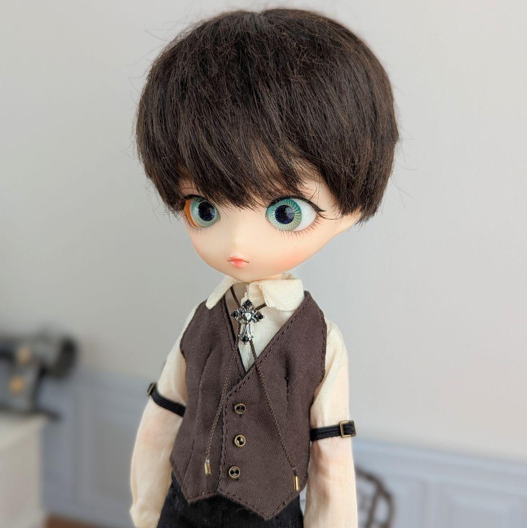 1534※ハルモニアブルームアウトフィット※茶色のカマーベストとパンツのセット※