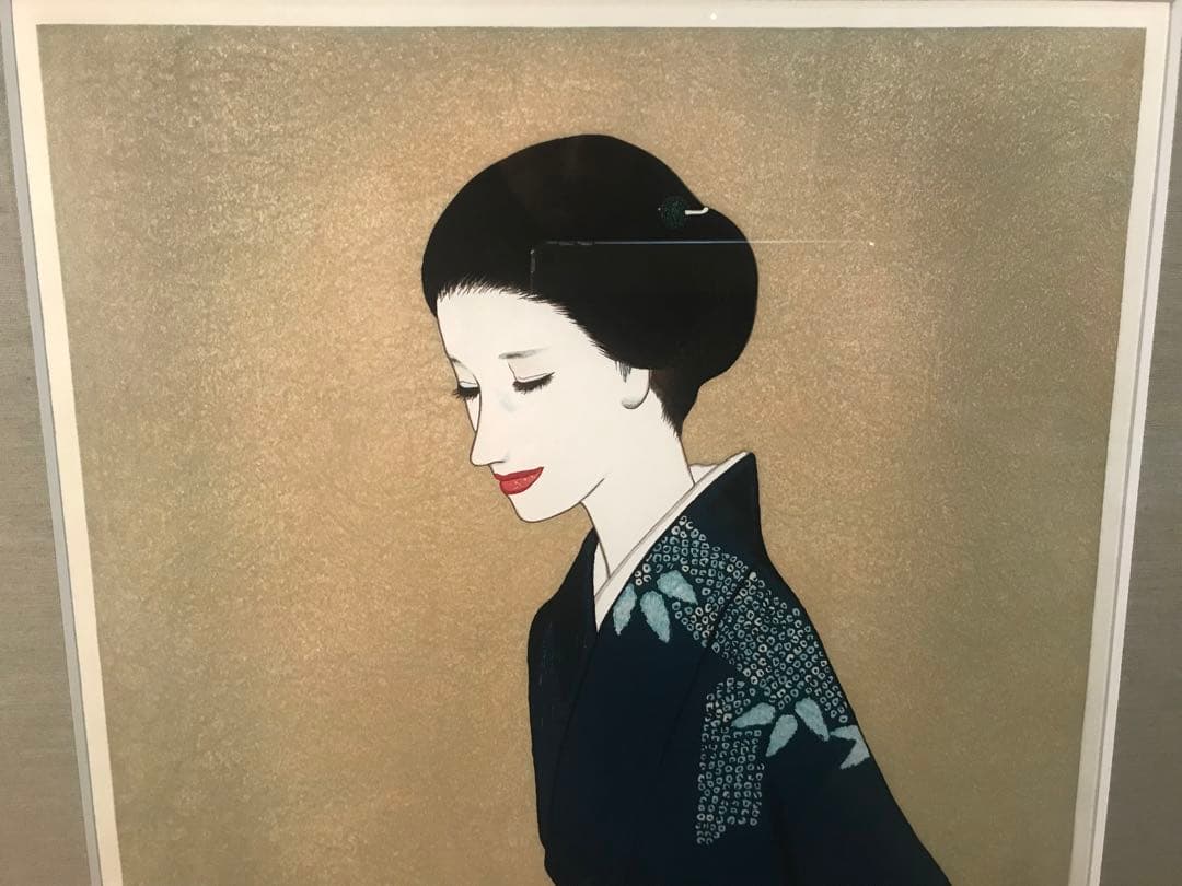 高沢圭一　「帯」　木版画　刷り込みサイン・作品証明シール有り