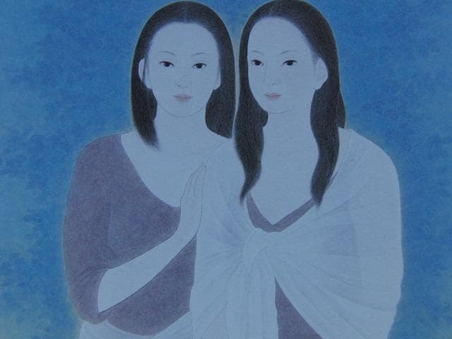 大野俊明、『風音』、希少な画集画、新品高級額・額装付、状態良好