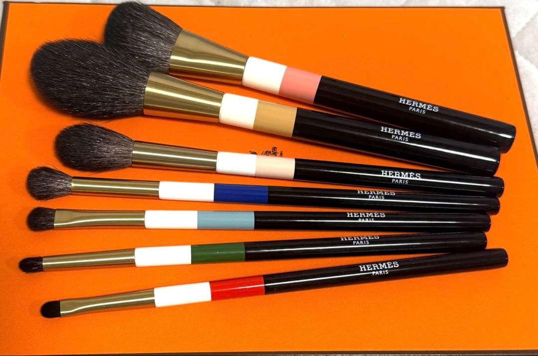 HERMESエルメス メイクブラシ7本セット　パウダーチークアイシャドウリップ