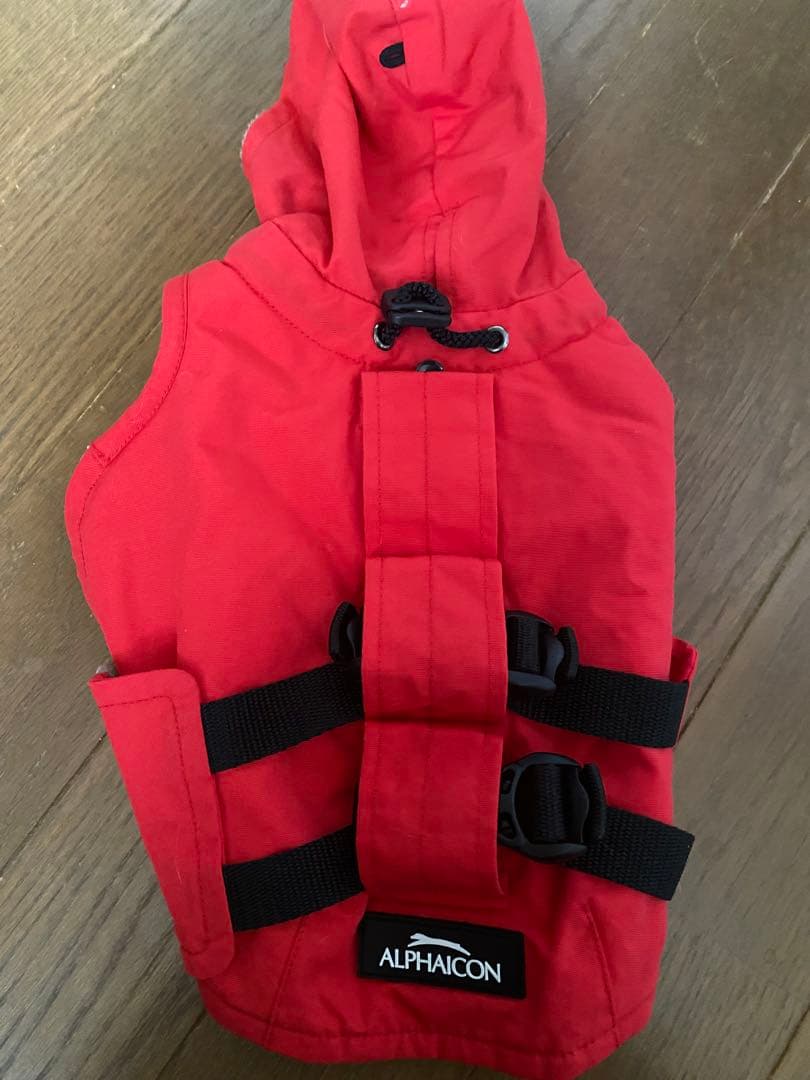 ALPHAICON フード付き犬服 レッド