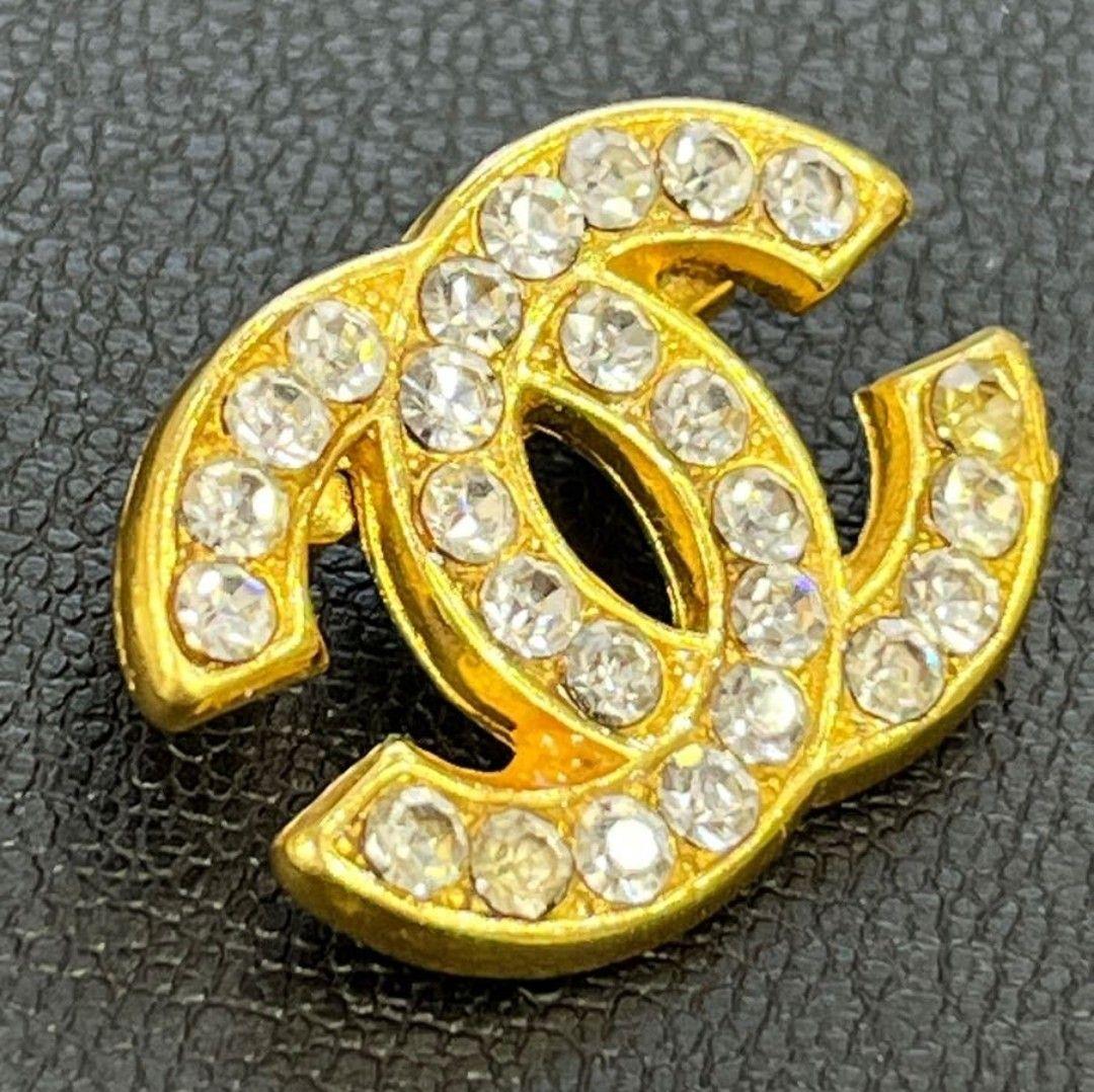 ⭐美品⭐シャネル ココマーク ヴィンテージ ブローチ ゴールド ラインストーン