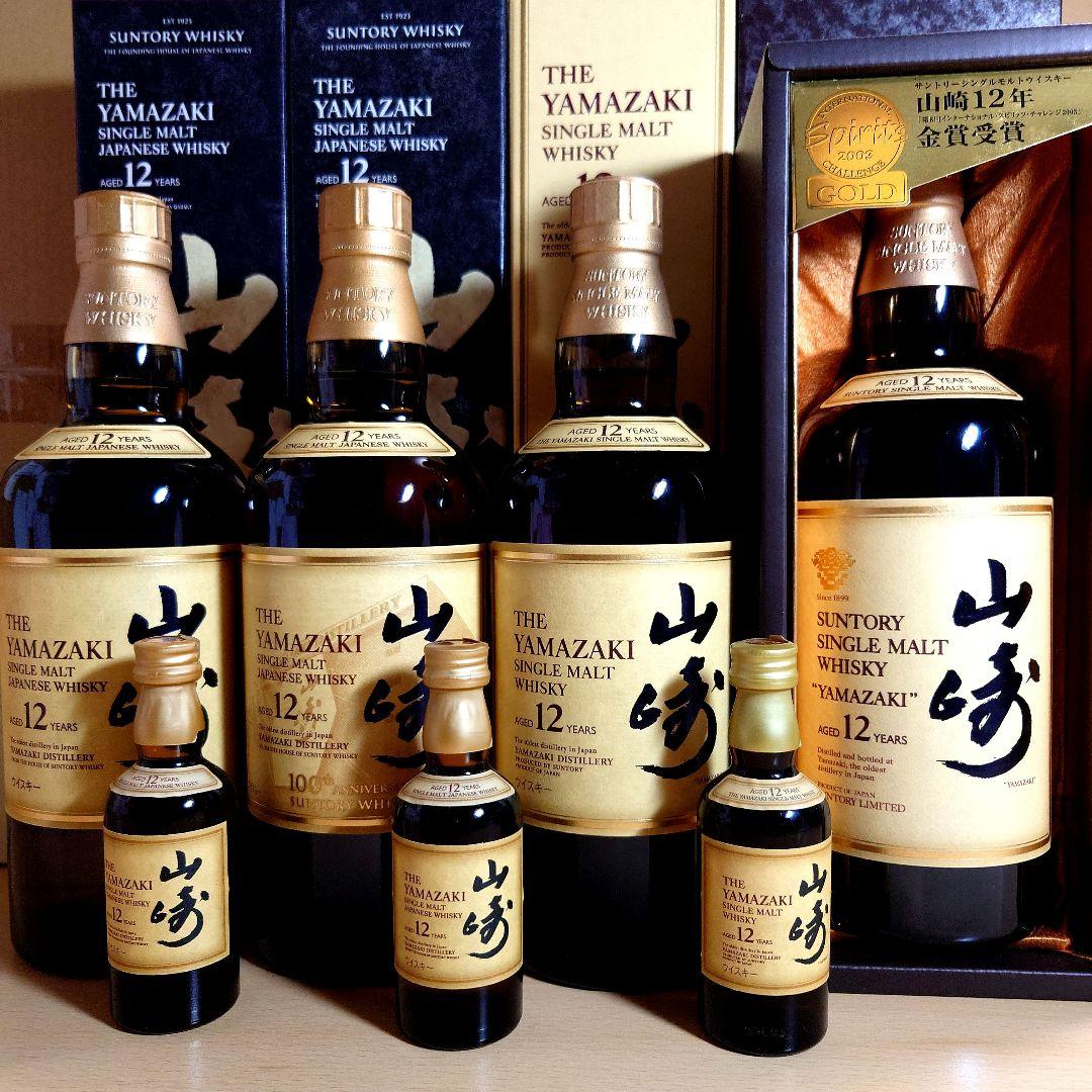 ネ*い様 【歴史を感じる】山崎１２年　７本セット (ラベル違い、内容量違い)