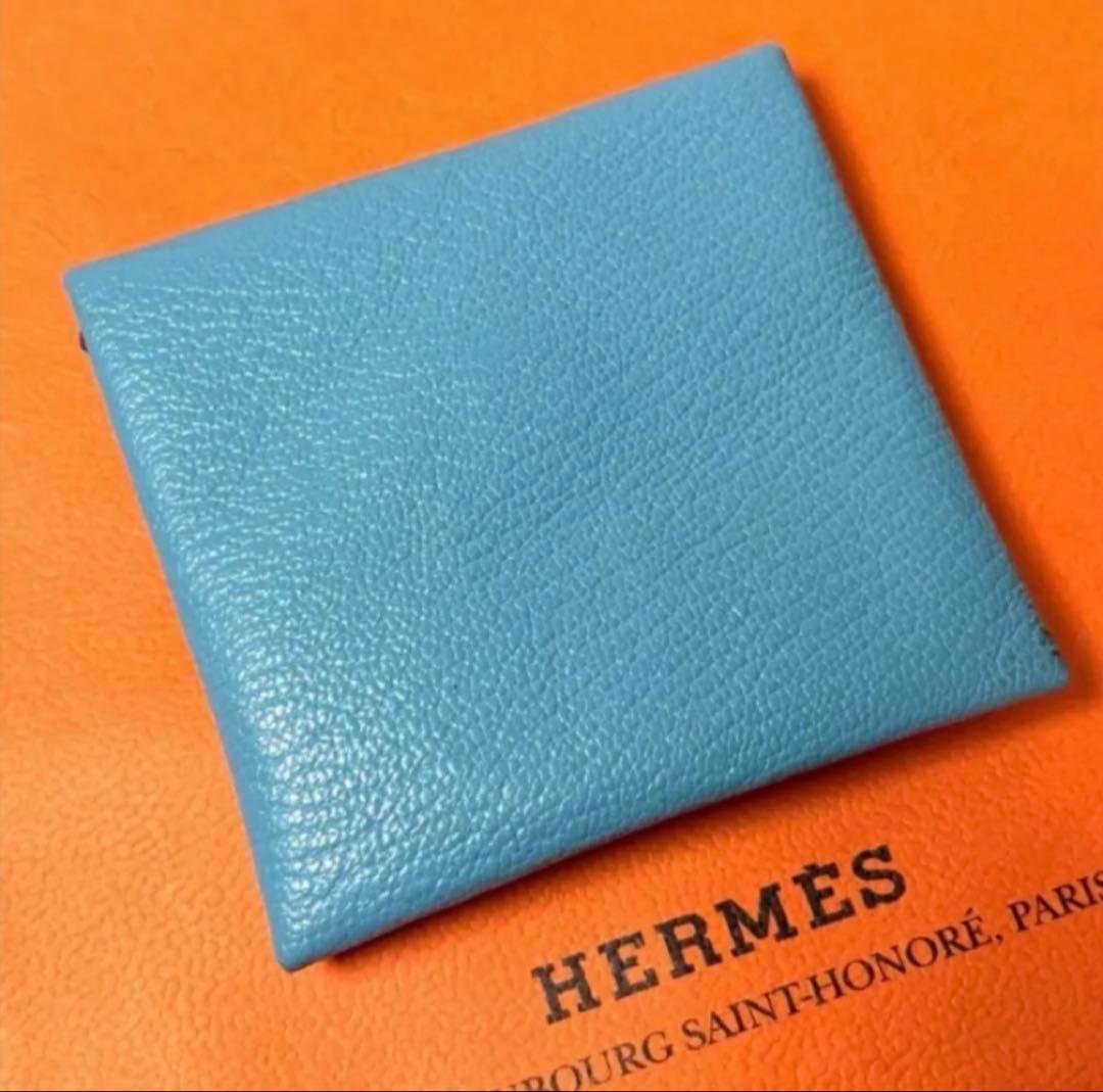 エルメス　HERMES 24年製　ケース　バスティア　小銭入れ　バイカラー