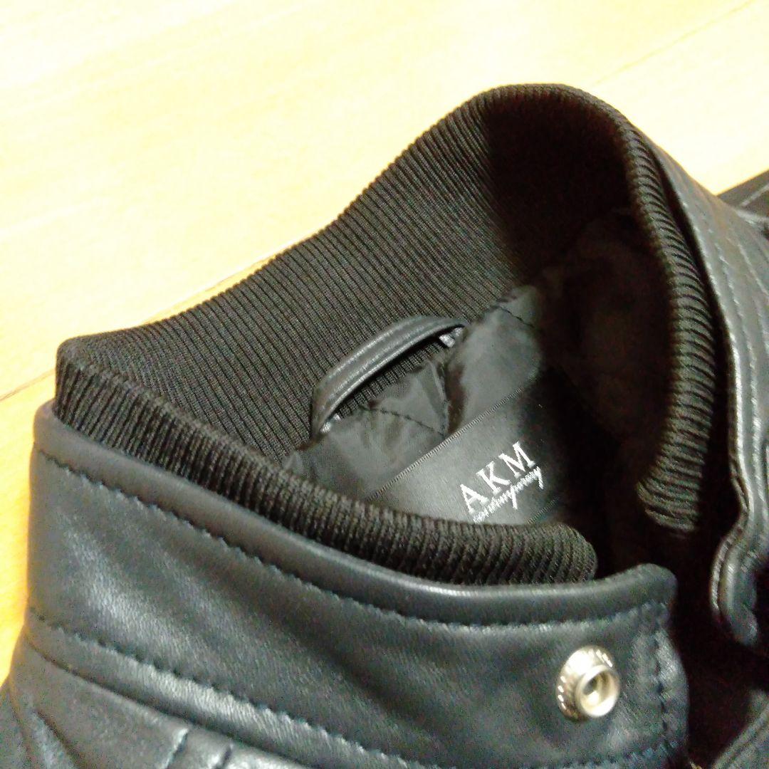 【新品】AKM　シングルライダース　レザージャケット　シープスキン　羊革