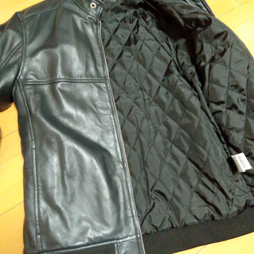 【新品】AKM　シングルライダース　レザージャケット　シープスキン　羊革