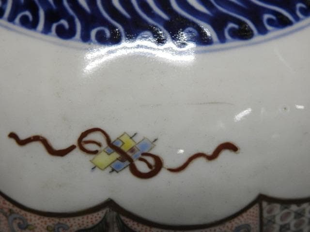 伊万里　色絵　輪花鉢　MA278