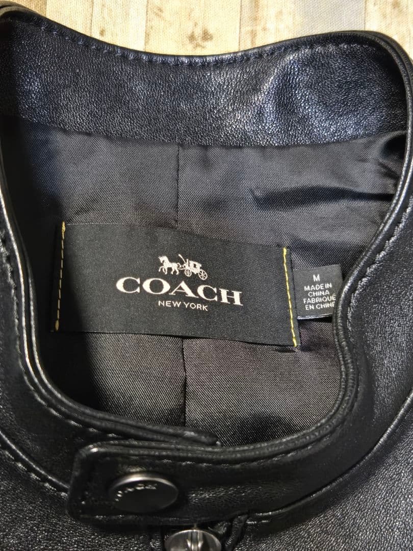 COACH lether lamb jacket archive ライダー美品