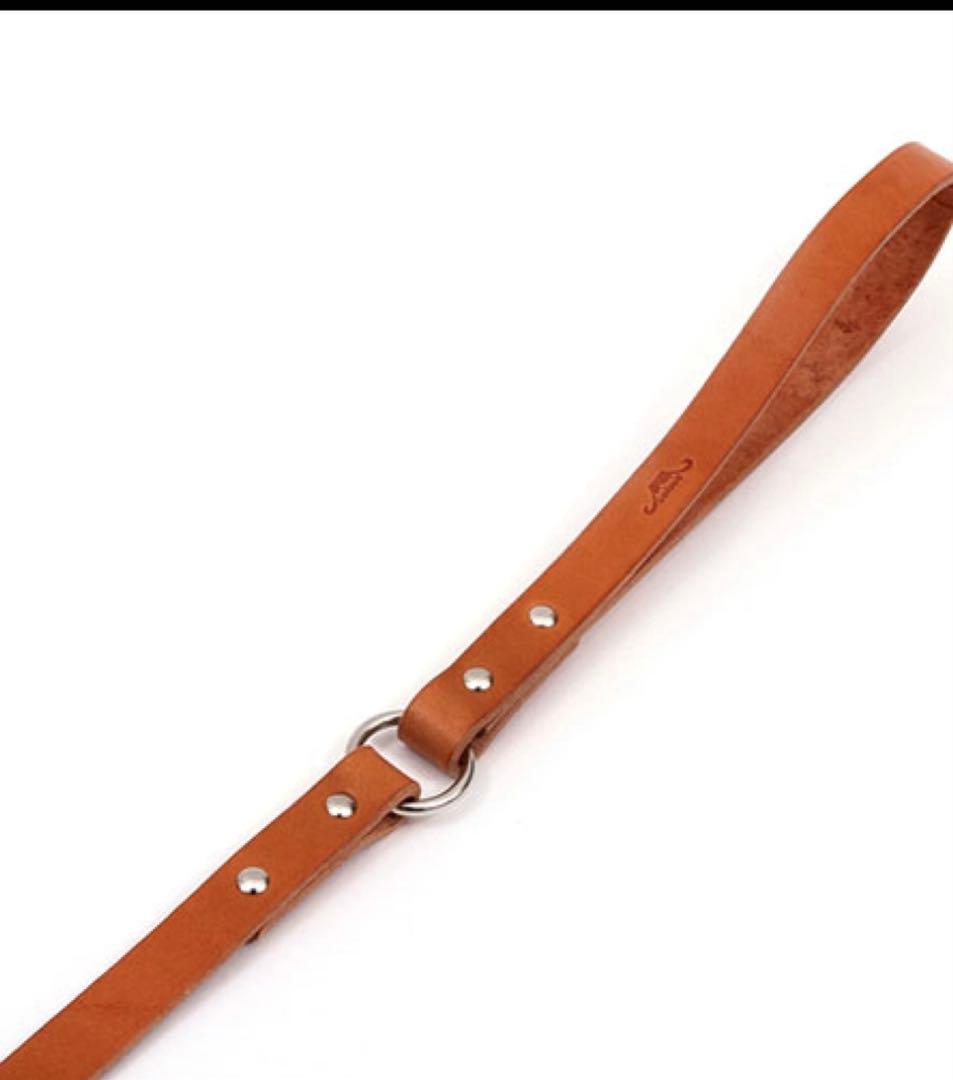 新品【coloco】犬用リード／栃木レザー　18mm 90cm ライトブラウン